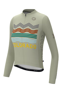 Women's White Colorado Long Sleeve Cycling Jersey - Ascent Aero Back View