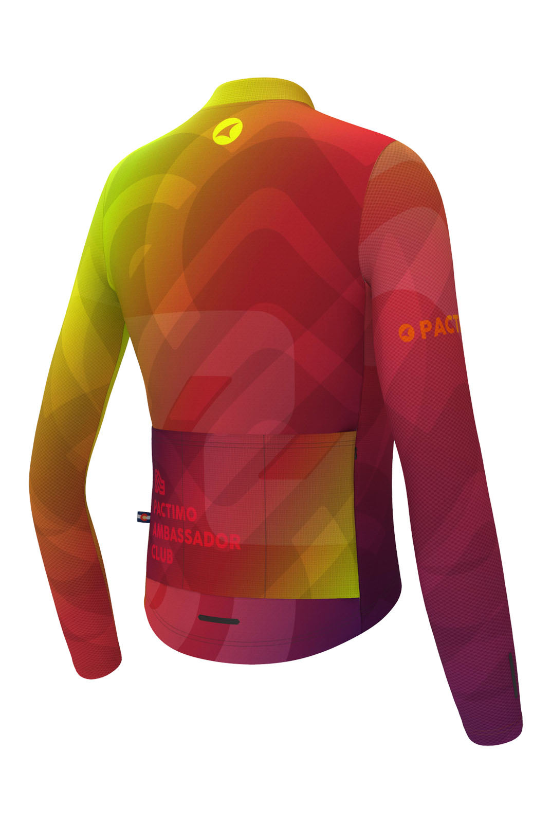 Women's PAC Ascent Long Sleeve Cycling Jersey - Warm Fade Back View