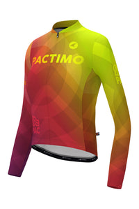 Women's PAC Ascent Long Sleeve Cycling Jersey - Warm Fade Front View