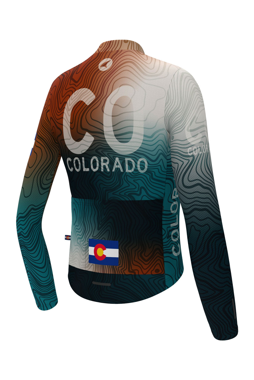 Women's Colorado Geo Long Sleeve Cycling Jersey - Back View