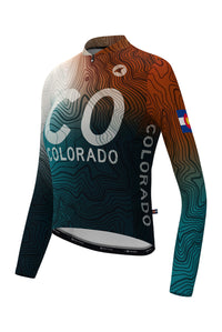 Women's Colorado Geo Long Sleeve Cycling Jersey - Front View