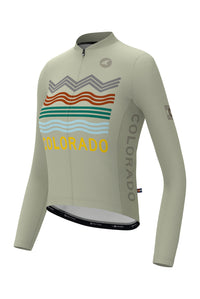 Women's White Colorado Long Sleeve Cycling Jersey - Front View