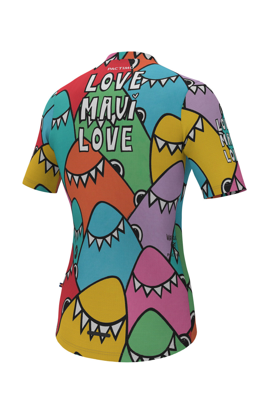 Women's Maui Relief Shirt - Rainbow Welzie Design - Back View