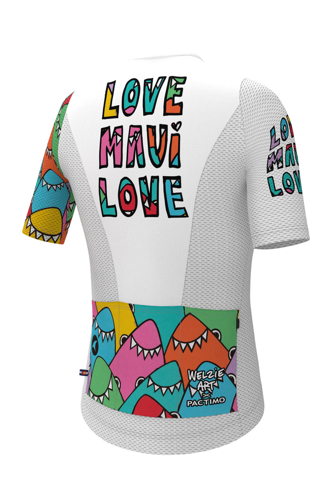 Women's Summer Cycling Jersey - Welzie Design - Back View