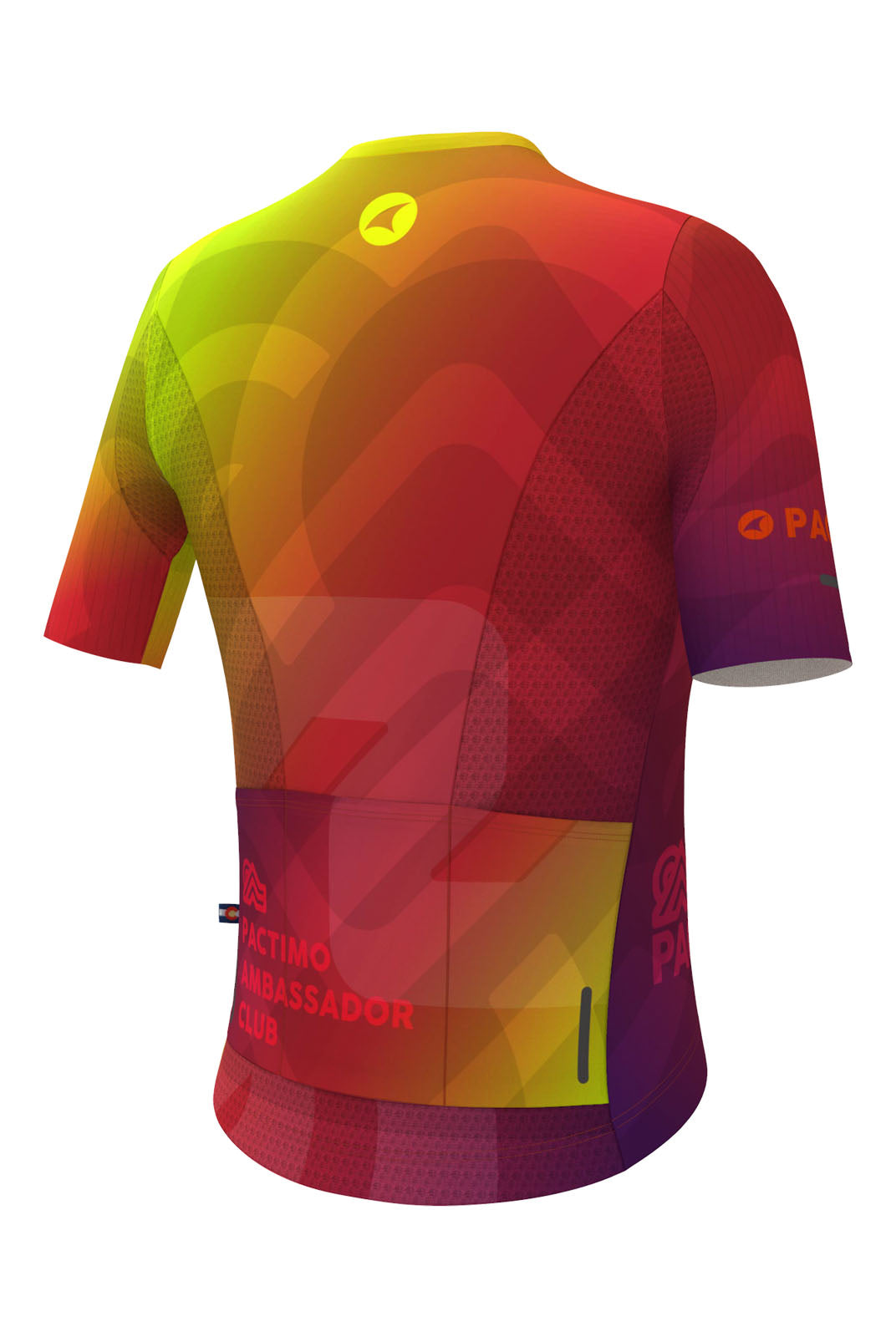 Women's PAC Flyte Cycling Jersey - Warm Fade Back View