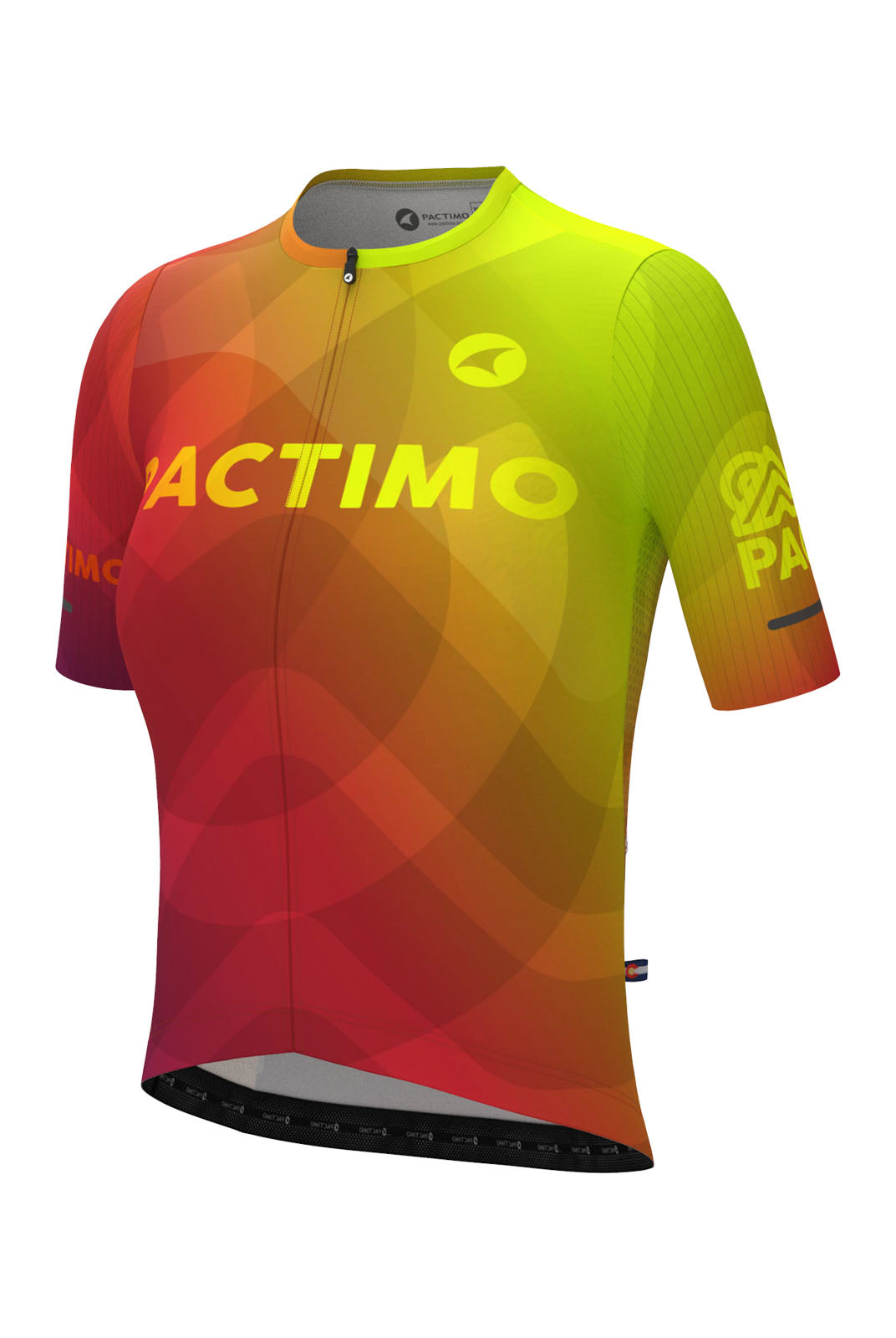 Women's PAC Flyte Cycling Jersey - Warm Fade Front View