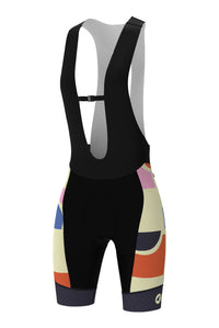 Women's Unique Cycling Bibs - Geo City Front View