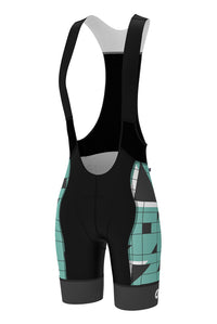 Women's Cycling Bib Shorts - Green Sandra Fettingis Design