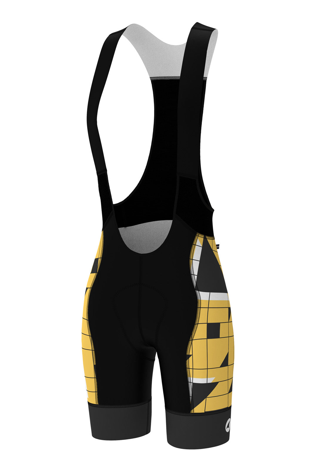 Women's Cycling Bib Shorts - Yellow Sandra Fettingis Design