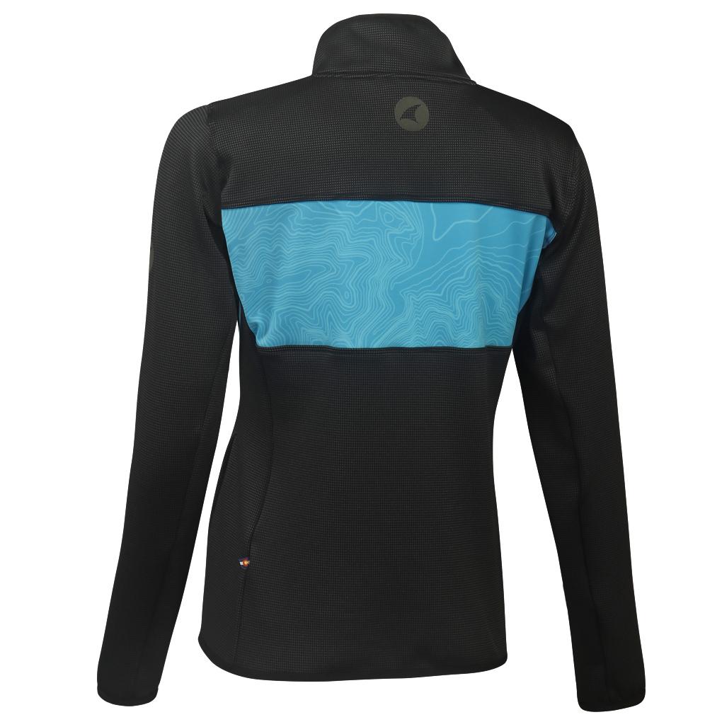 Women's Blue Casual Off-Bike Pullover - Back View