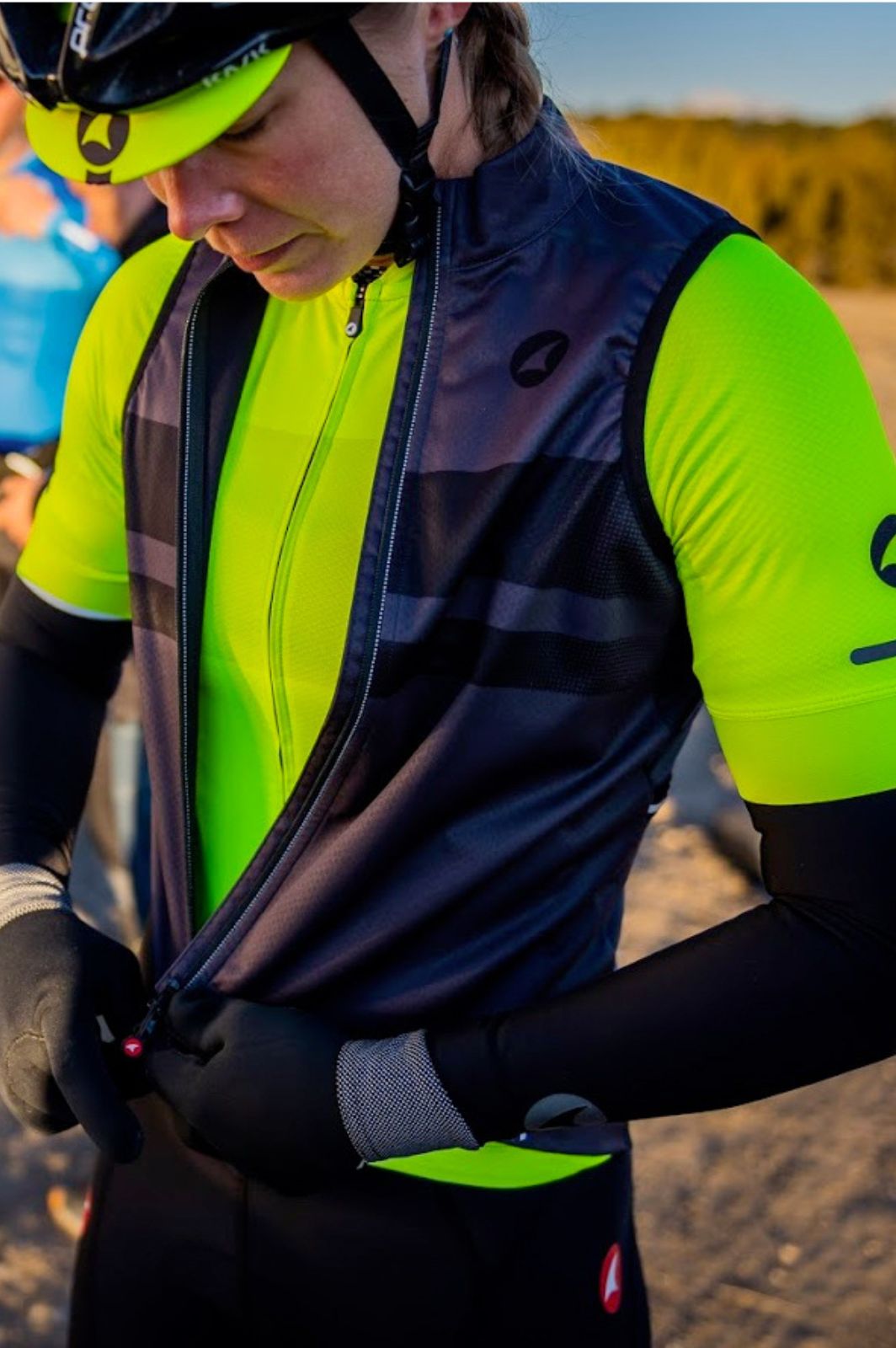 Thermal Reflective Cycling Arm Warmers - Under Jersey