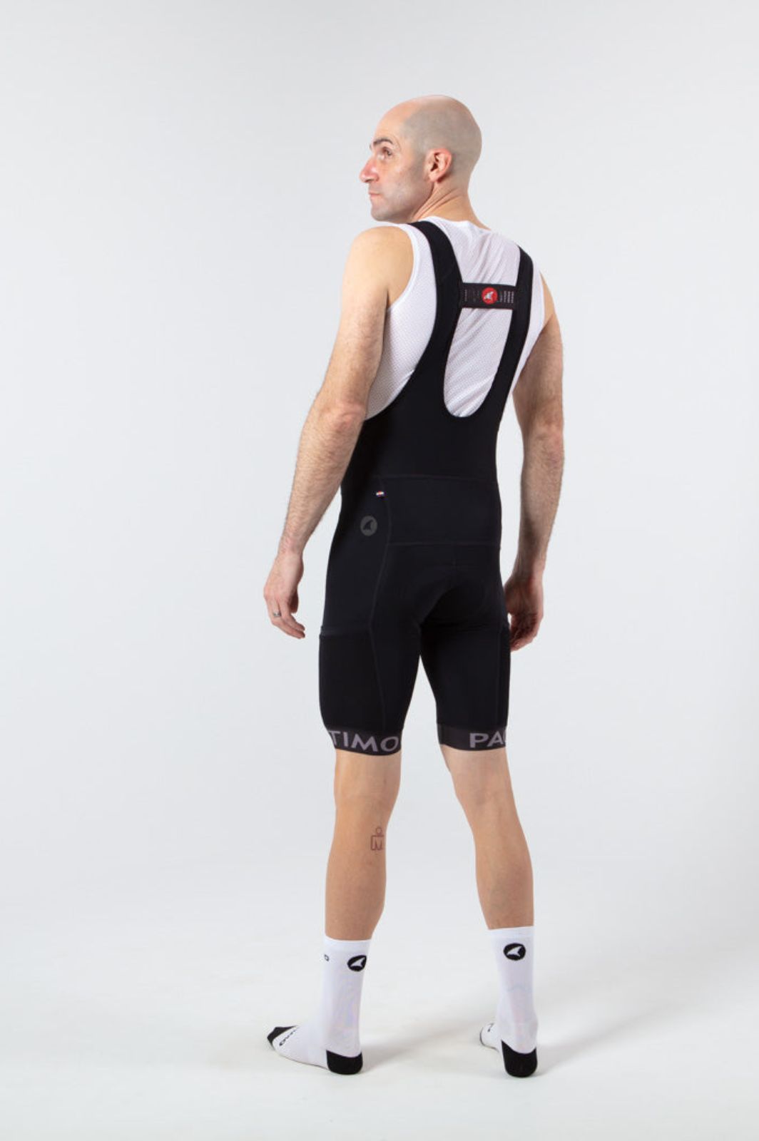 Men's Black Cycling Bibs on Sale - Ascent Vector Back View