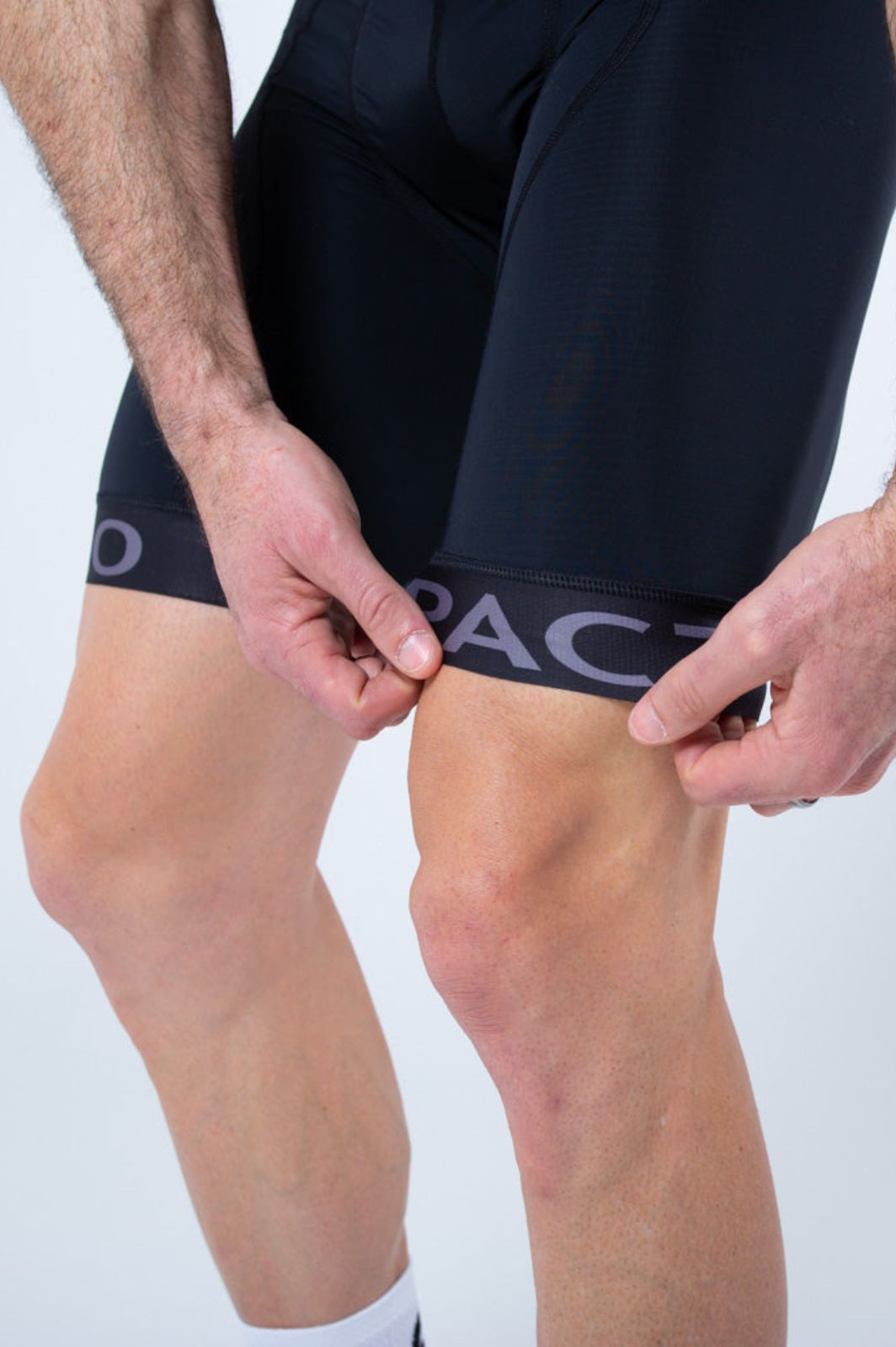 Men's Black Cycling Bibs on Sale - Ascent Vector Leg Band Detail