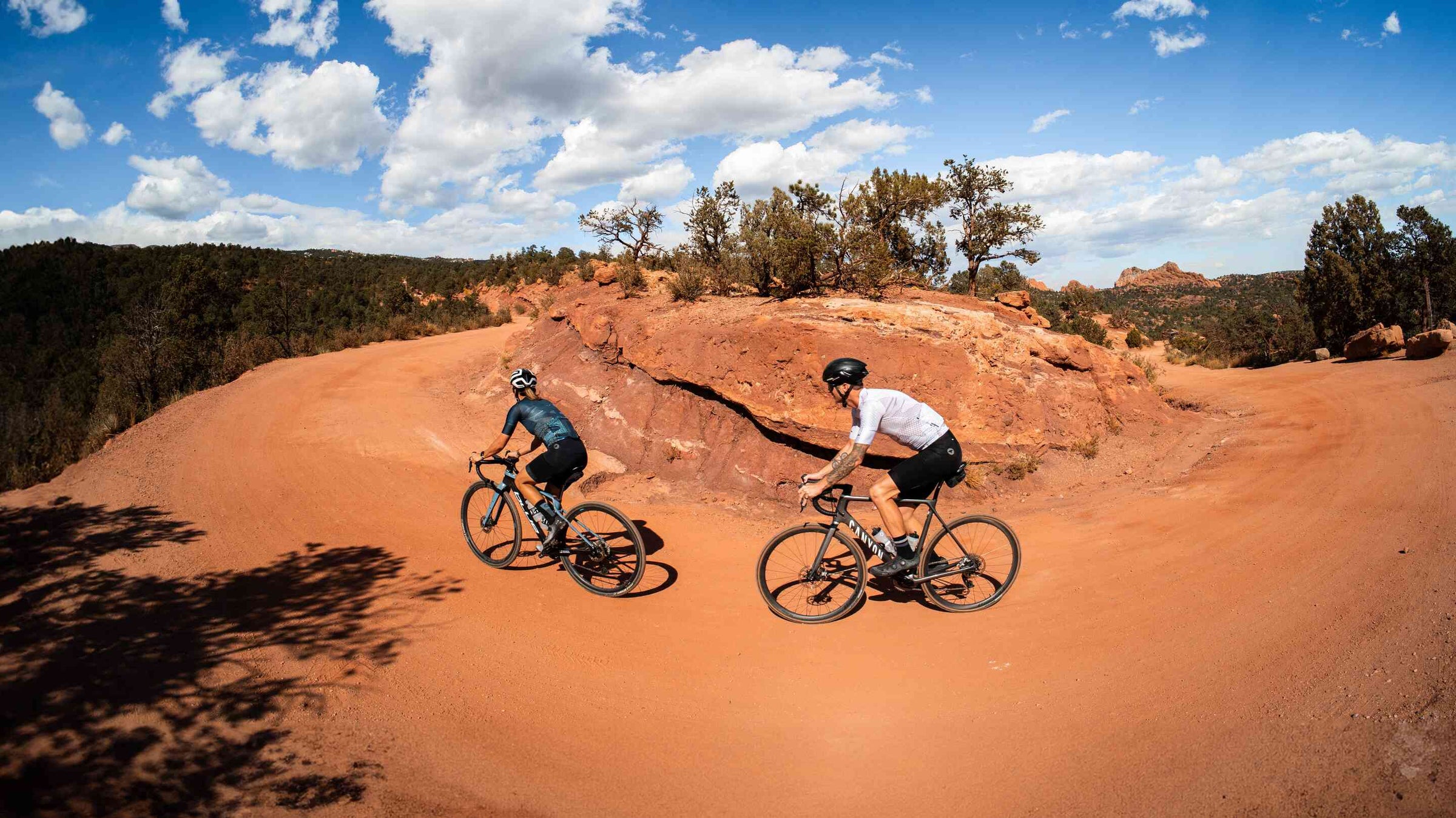 Cycling on Dirt Road in Garden of the Gods