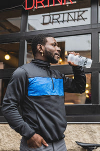 Men's Blue Casual Off-Bike Pullover - On Body