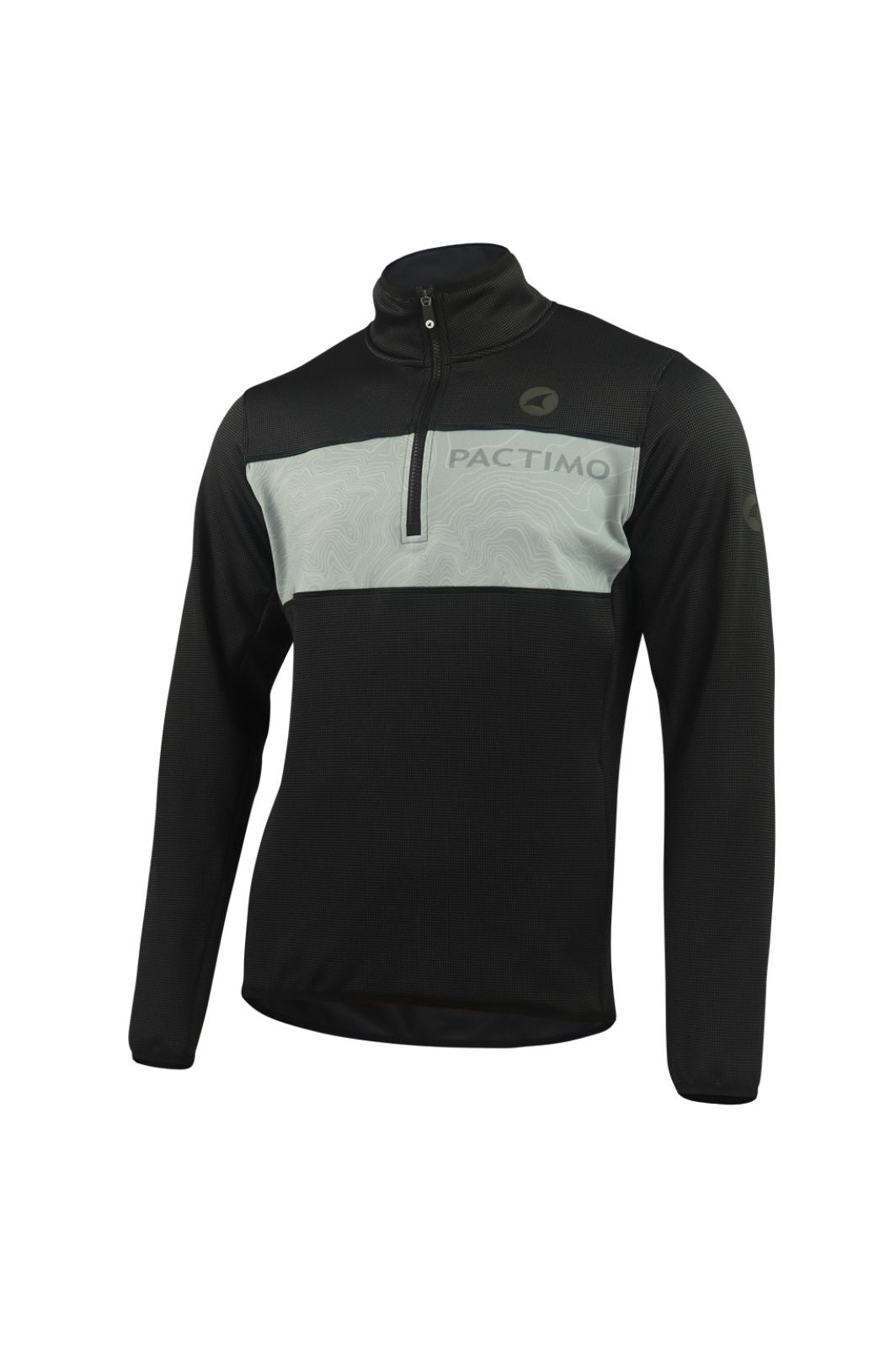 Men's Casual Off Bike Fleece Pullover - Grey Front View