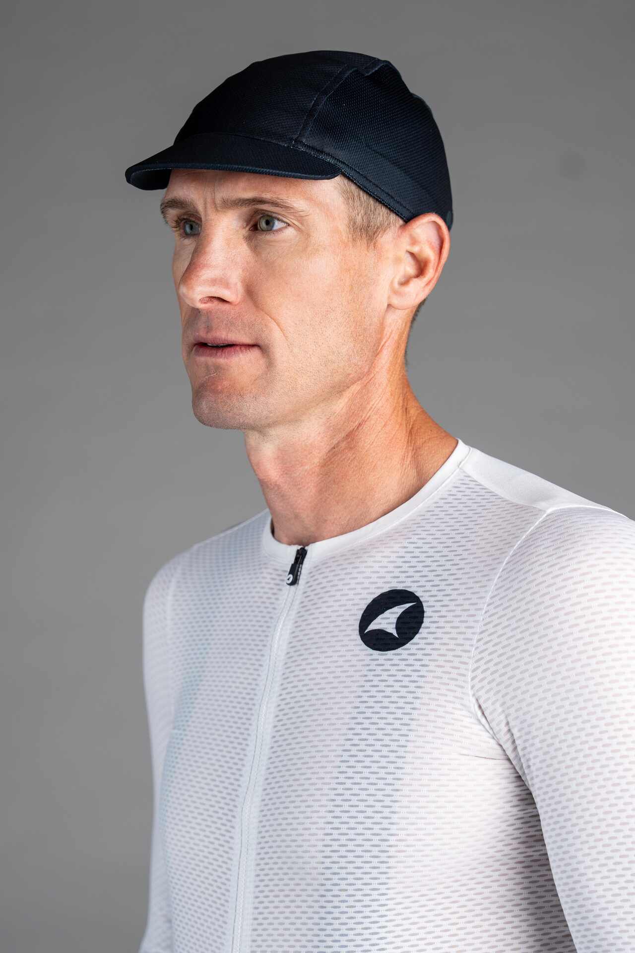 Black Cycling Cap - Side View