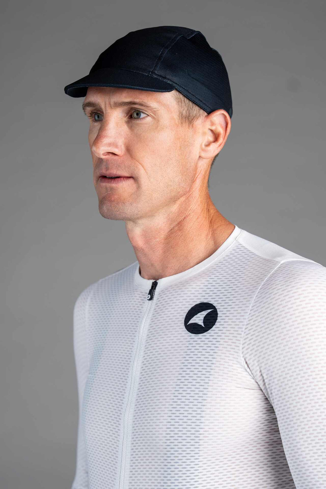 Black Cycling Cap - Side View