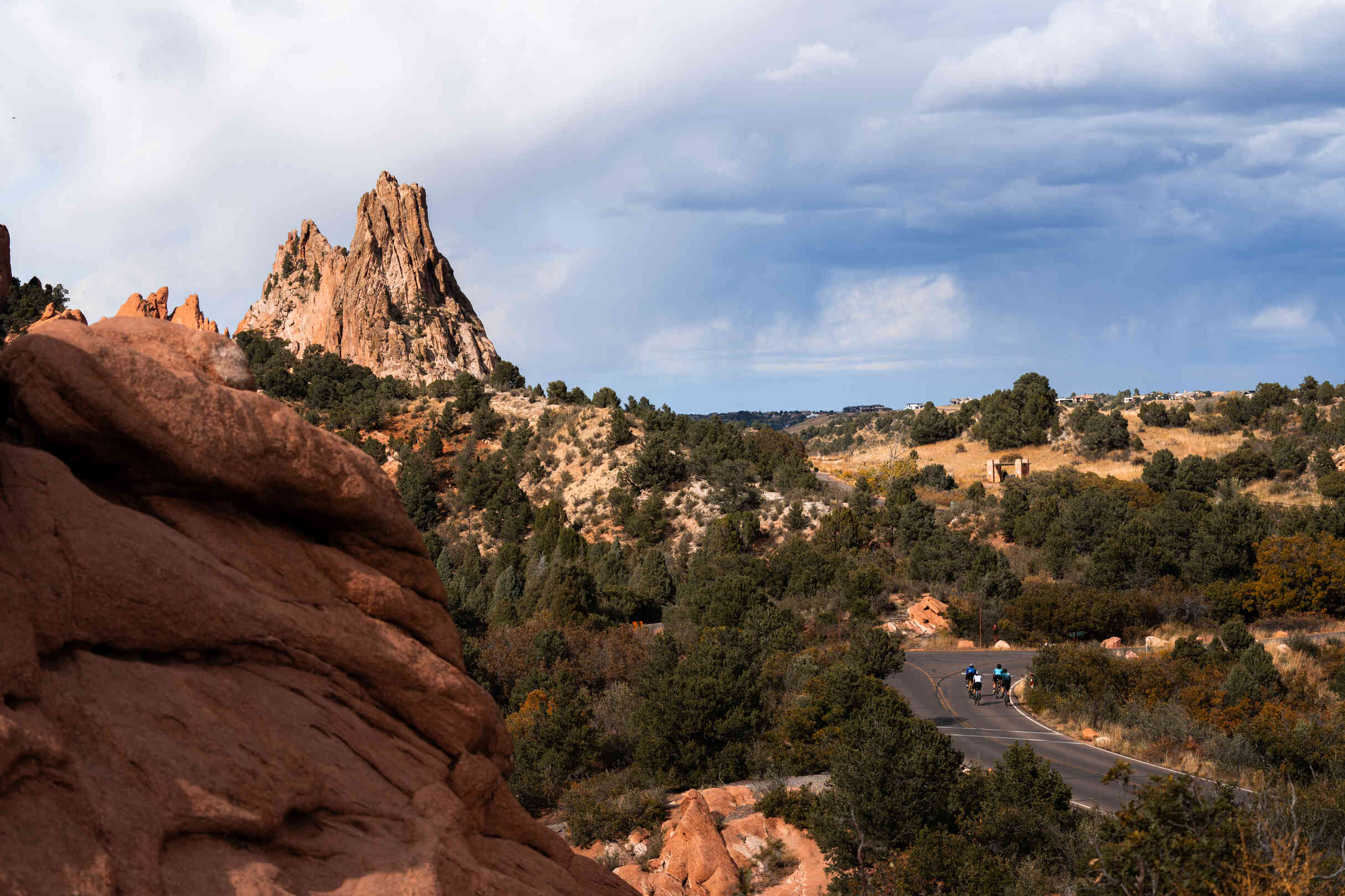 Cyclists Riding at Garden of the Gods