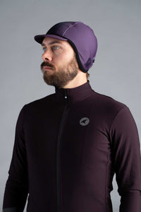 Purple Thermal Winter Cycling Cap - Left View