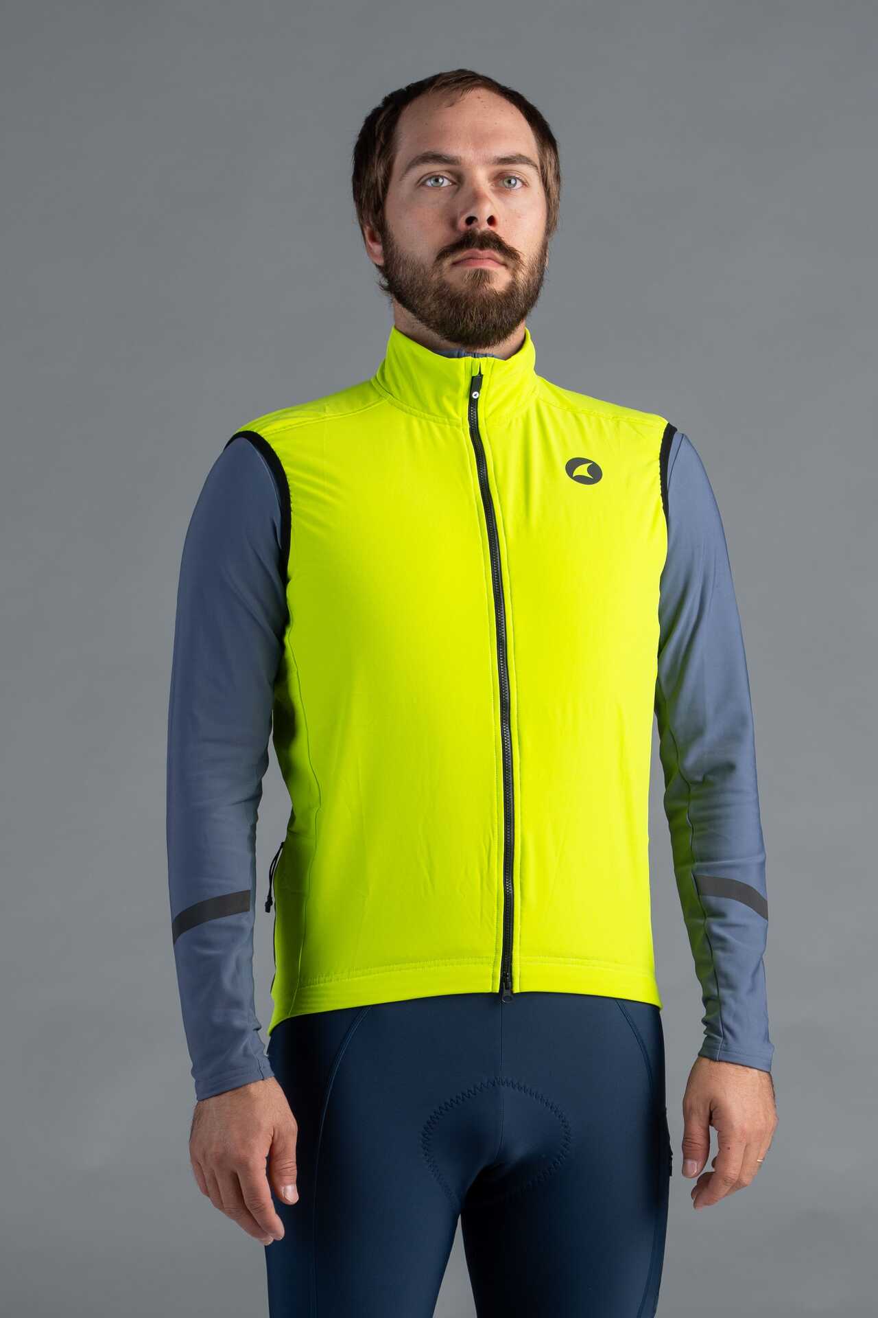 Men's High Visibility Thermal Cycling Vest - Front View