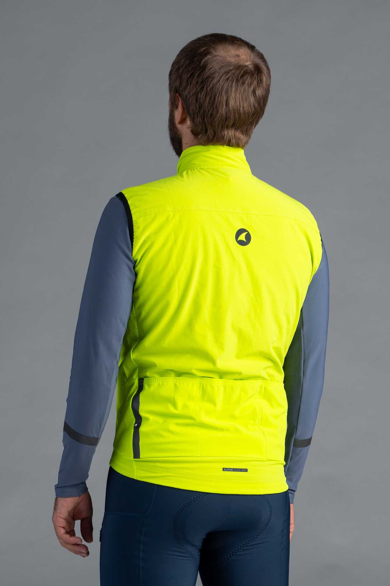 Men's High Visibility Thermal Cycling Vest - Back View