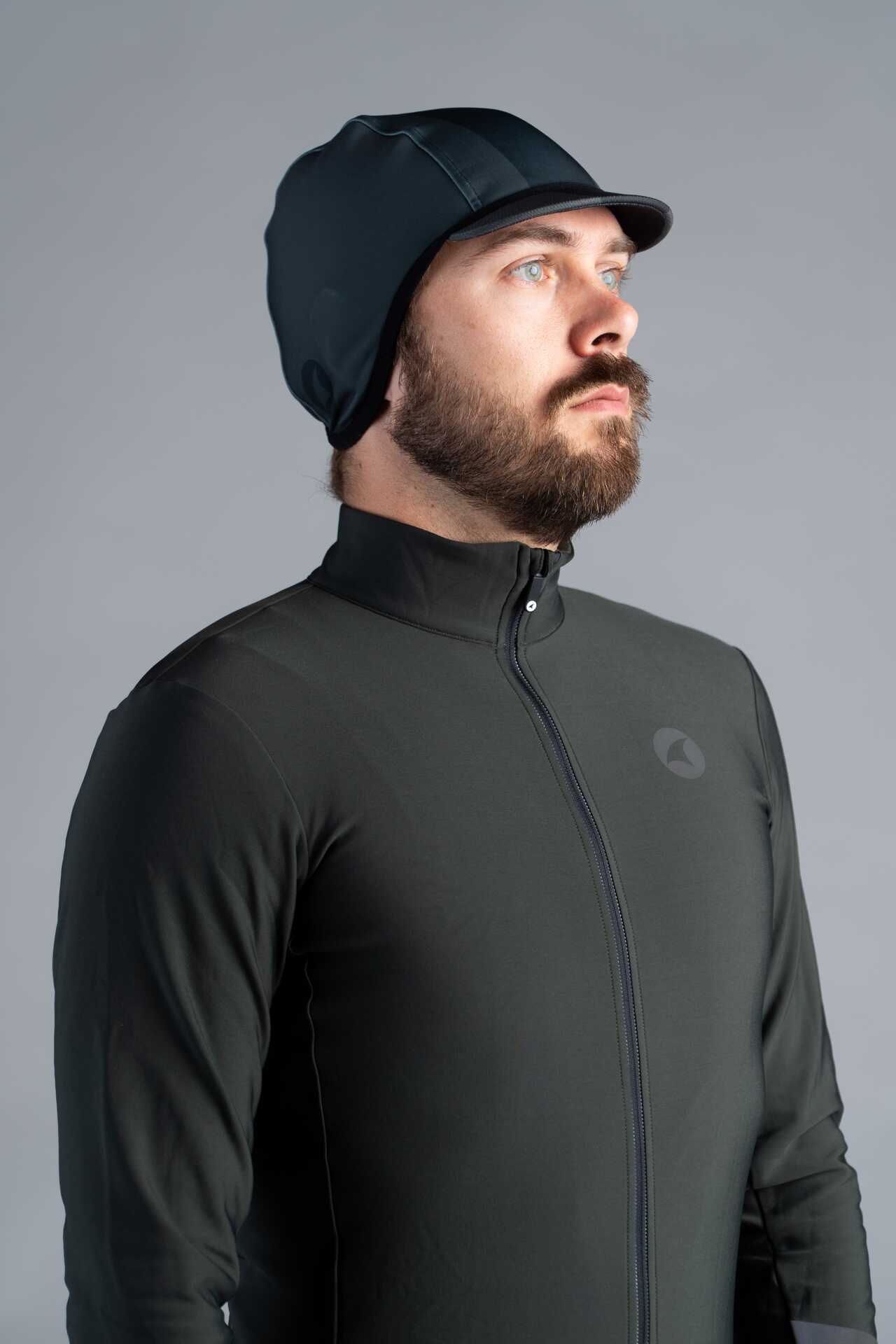 Biothermal Cap Dark Green Thermal Cycling Cap - Fleece-Lined | Pactimo