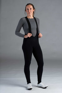 Women's Winter Thermal Cycling Bib Tight - Front View