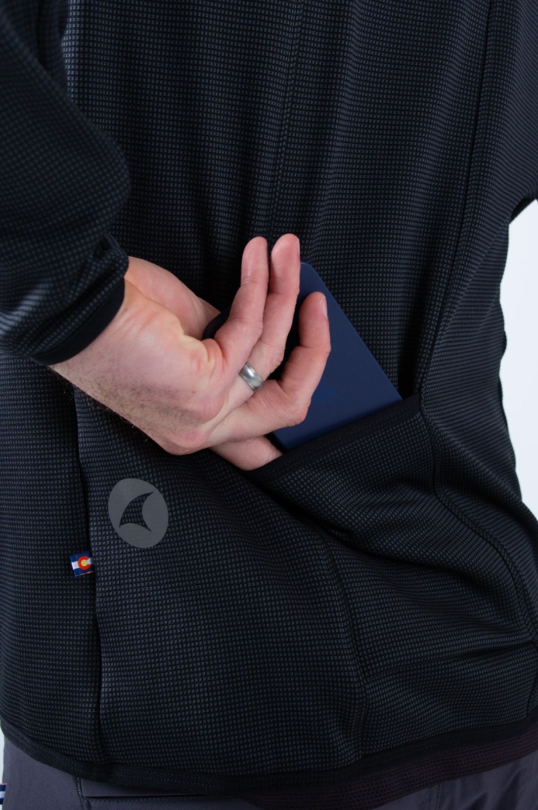 Men's Cycling Track Jacket - Back Pocket Details