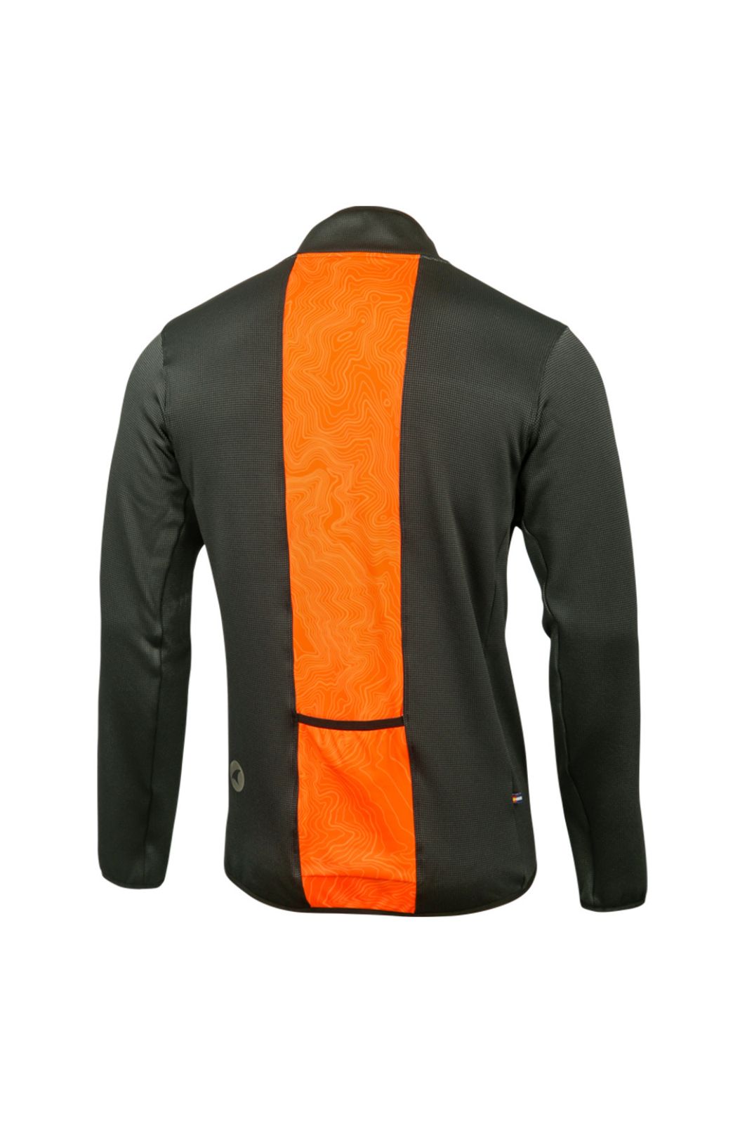Men's Orange Cycling Track Jacket - Back View
