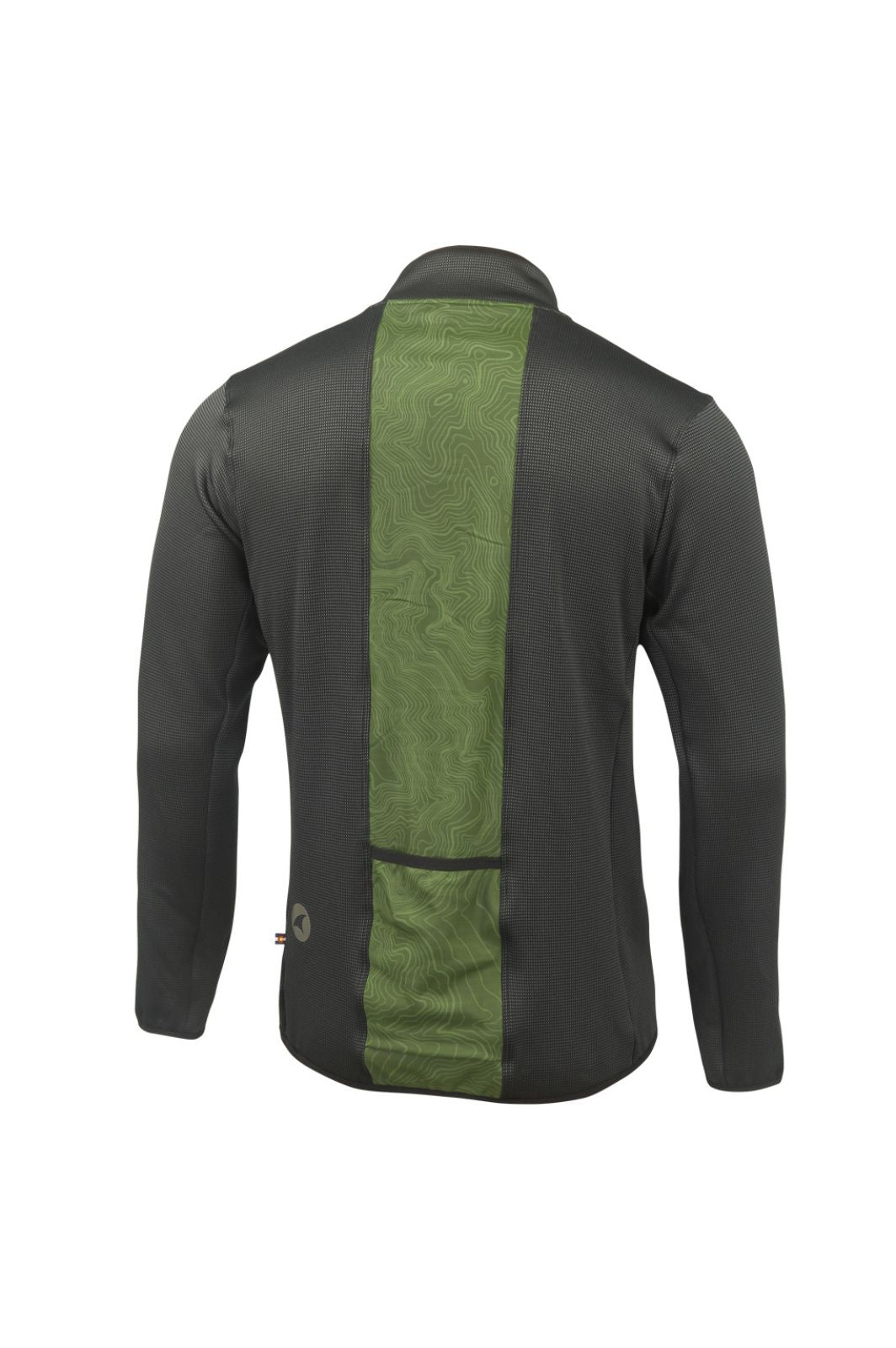 Men's Moss Green Cycling Track Jacket - Back View