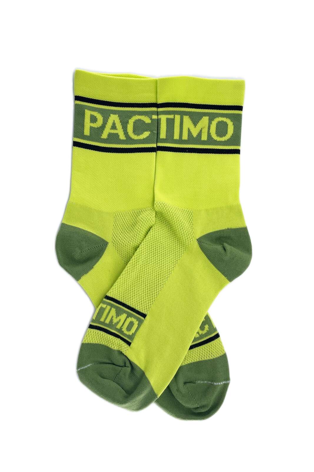 Yellow/Green Cycling Socks - Ascent Side by Side