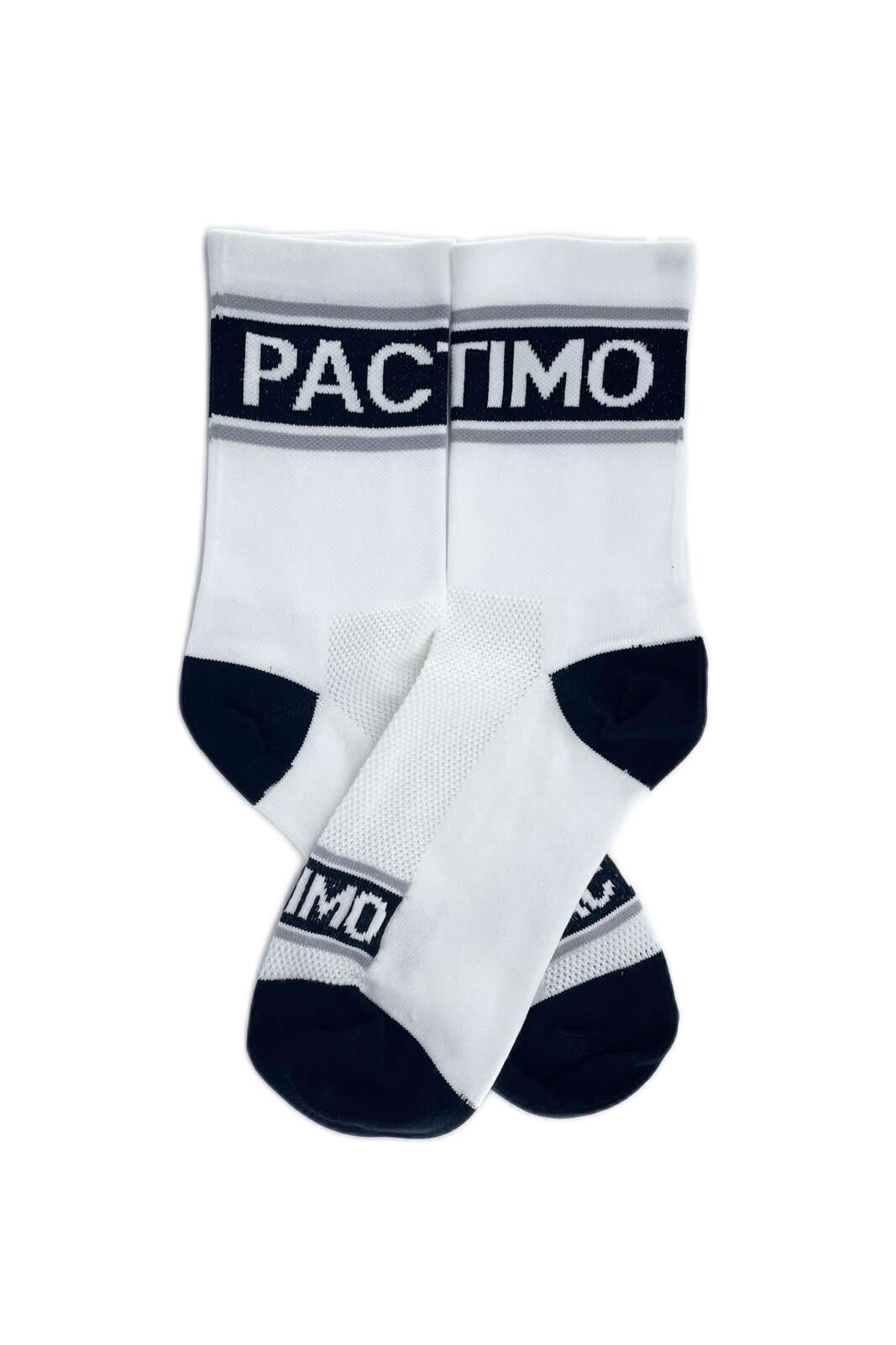 White Cycling Socks - Ascent Side by Side