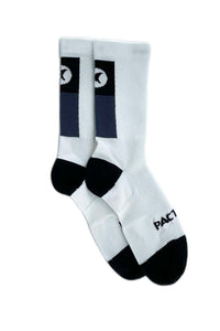 White Cycling Socks - Summit