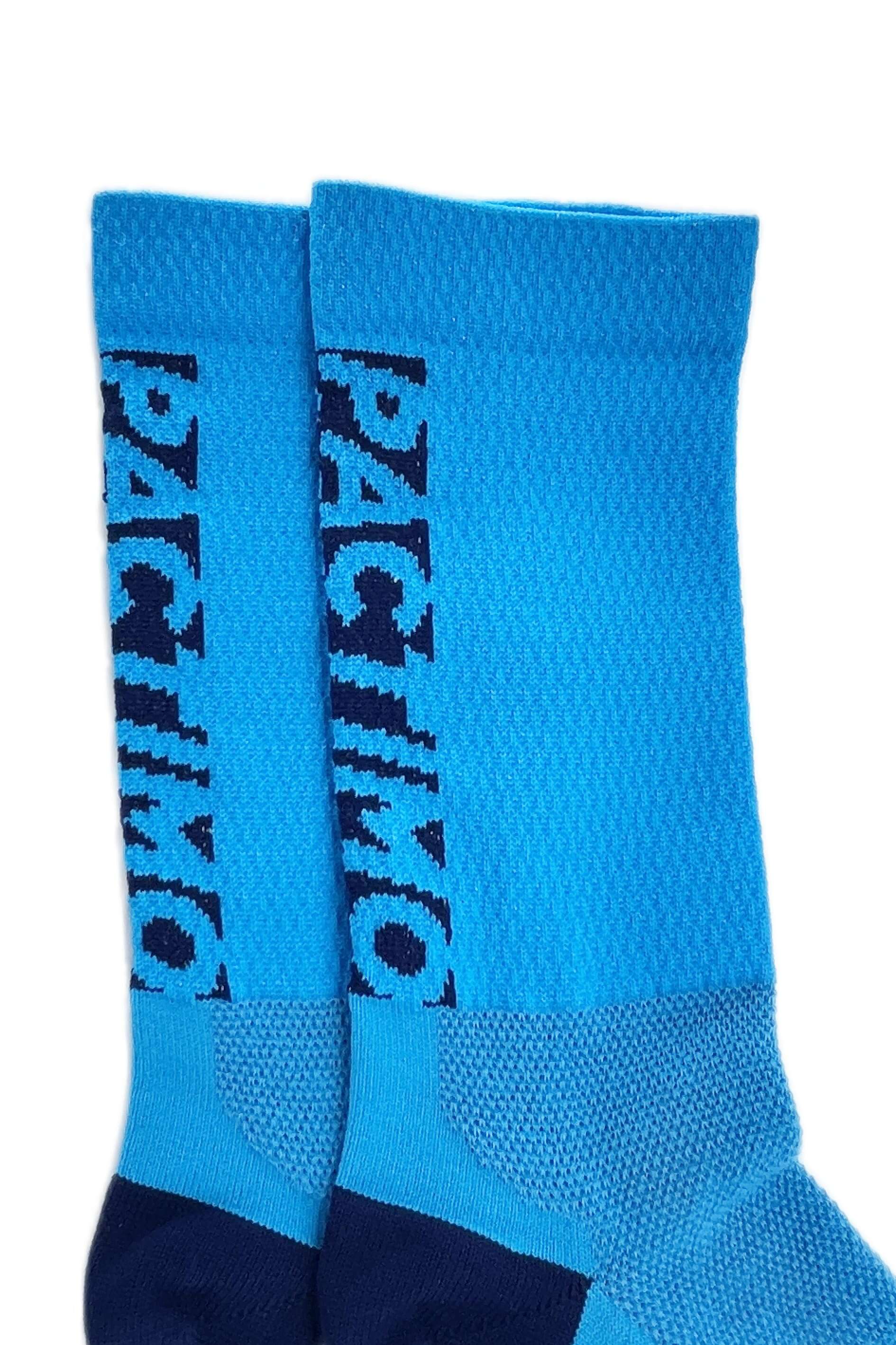 Pactimo Blue Cycling Socks - Summit Close-Up
