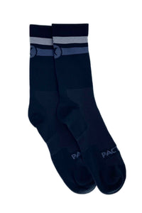 Black Cycling Socks - Summit Stripe