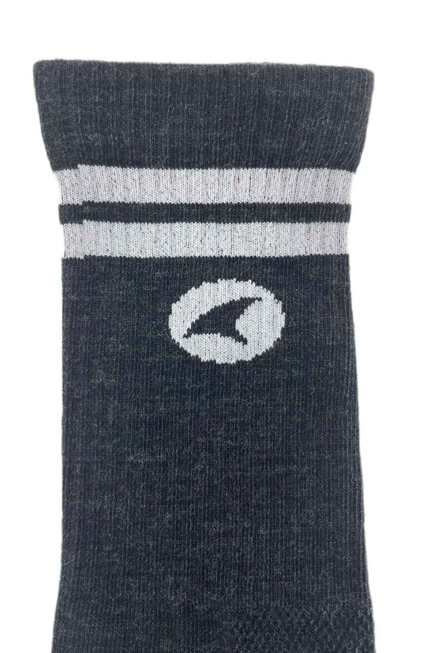 Wool Cycling Socks - White Stripes