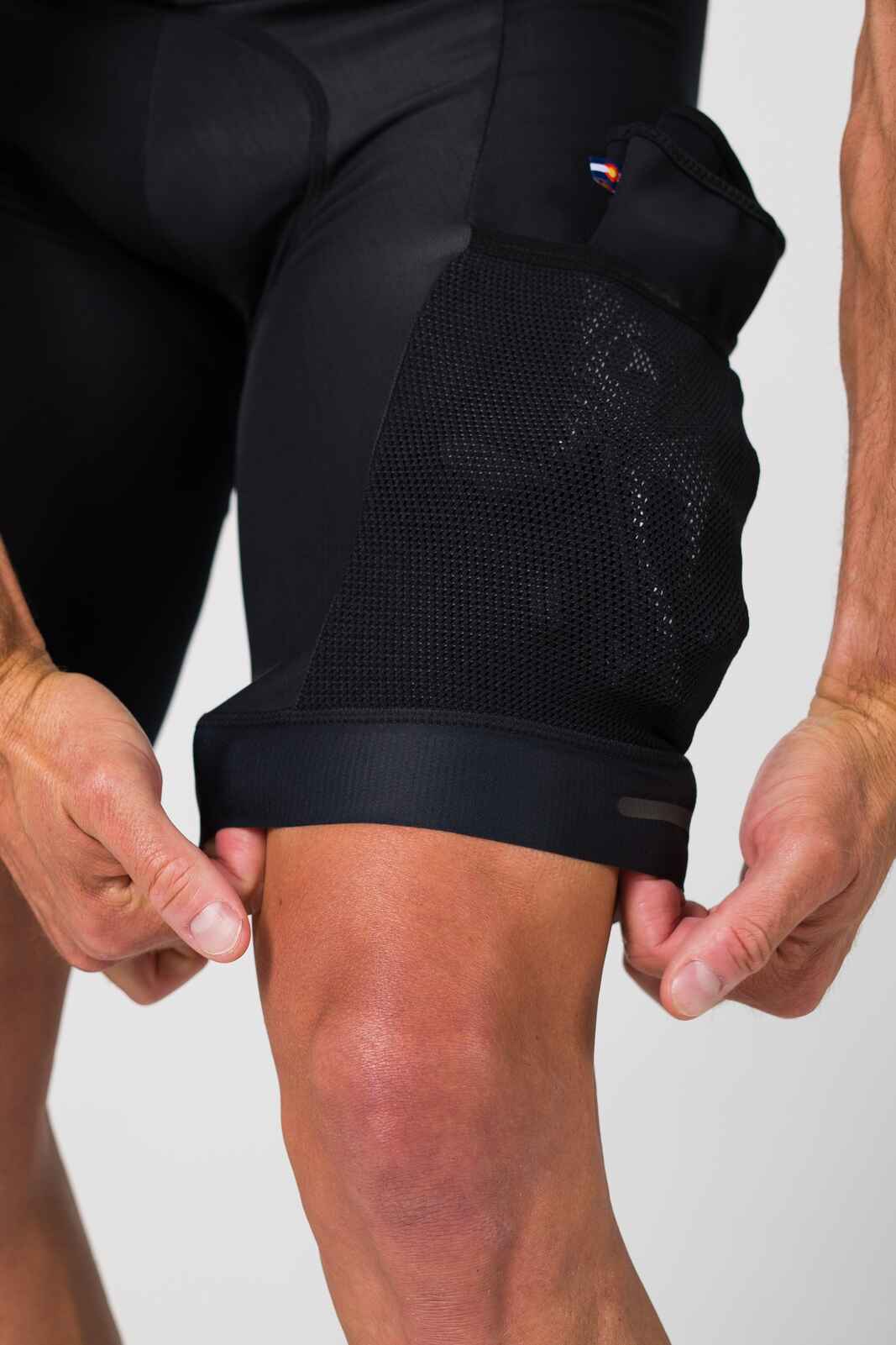 Men's Thermal Cycling Bibs - Alpine Leg Band Detail