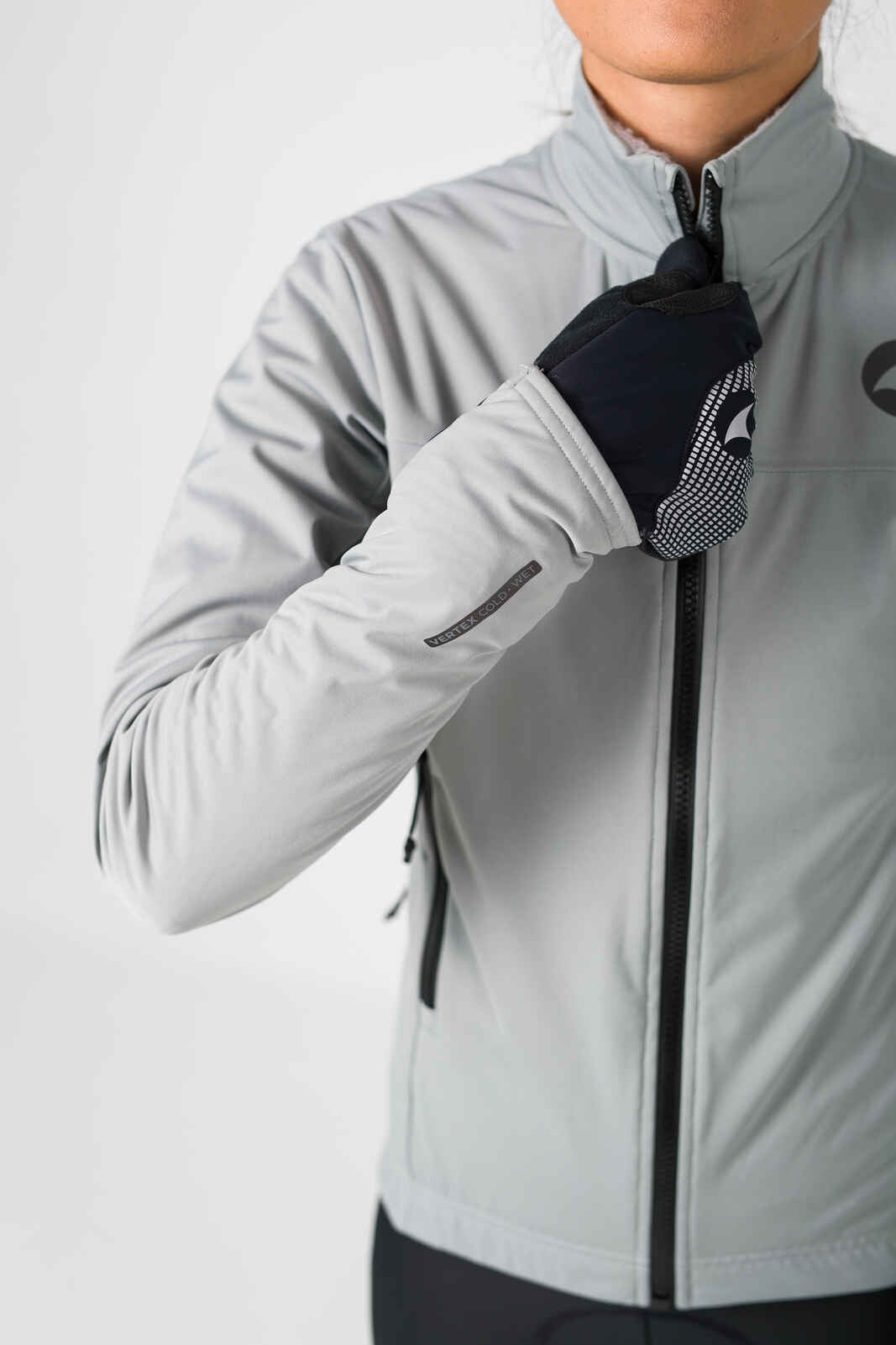 Women's Gray Winter Cycling Jacket - Zipper