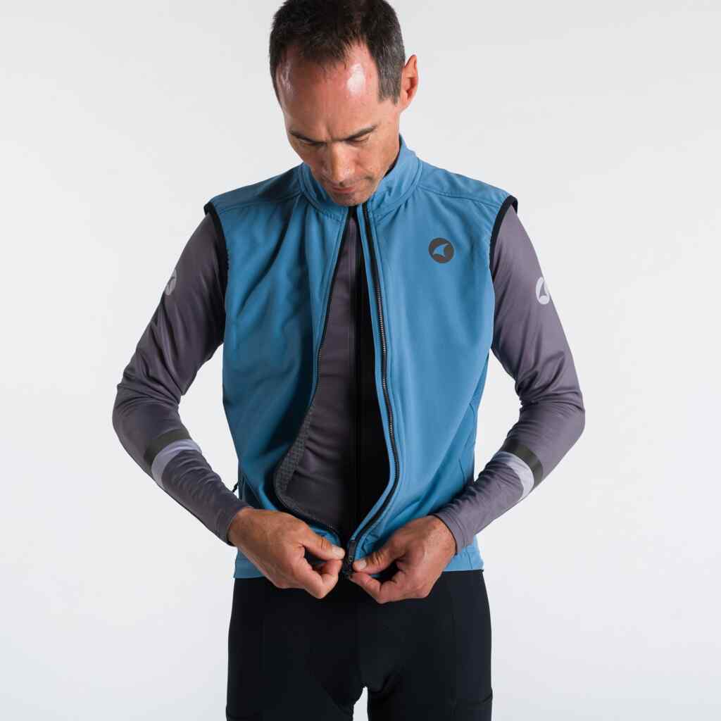 Thermal Cycling Vest with Two-Way Zipper
