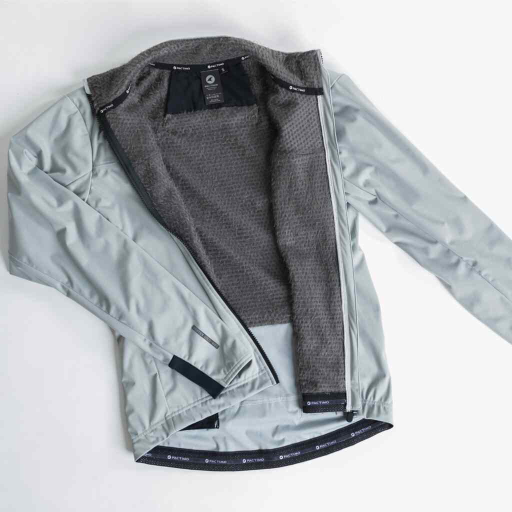 Men's Gray Winter Cycling Jacket - Polartec Alpha Liner