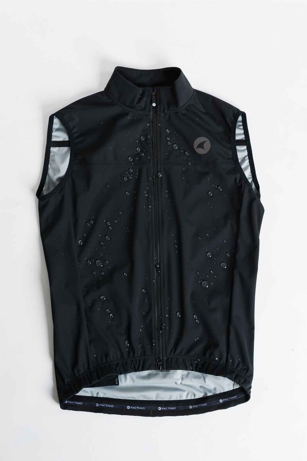 Black Cycling Vest - Water-Resistant