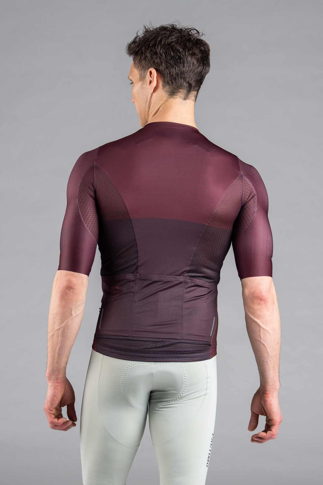 Men's Burgundy Flyte Cycling Jersey - Back View