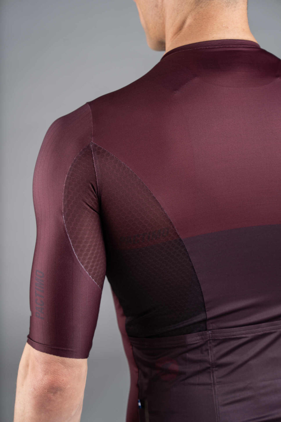 Men's Burgundy Flyte Cycling Jersey - Mesh Underarms