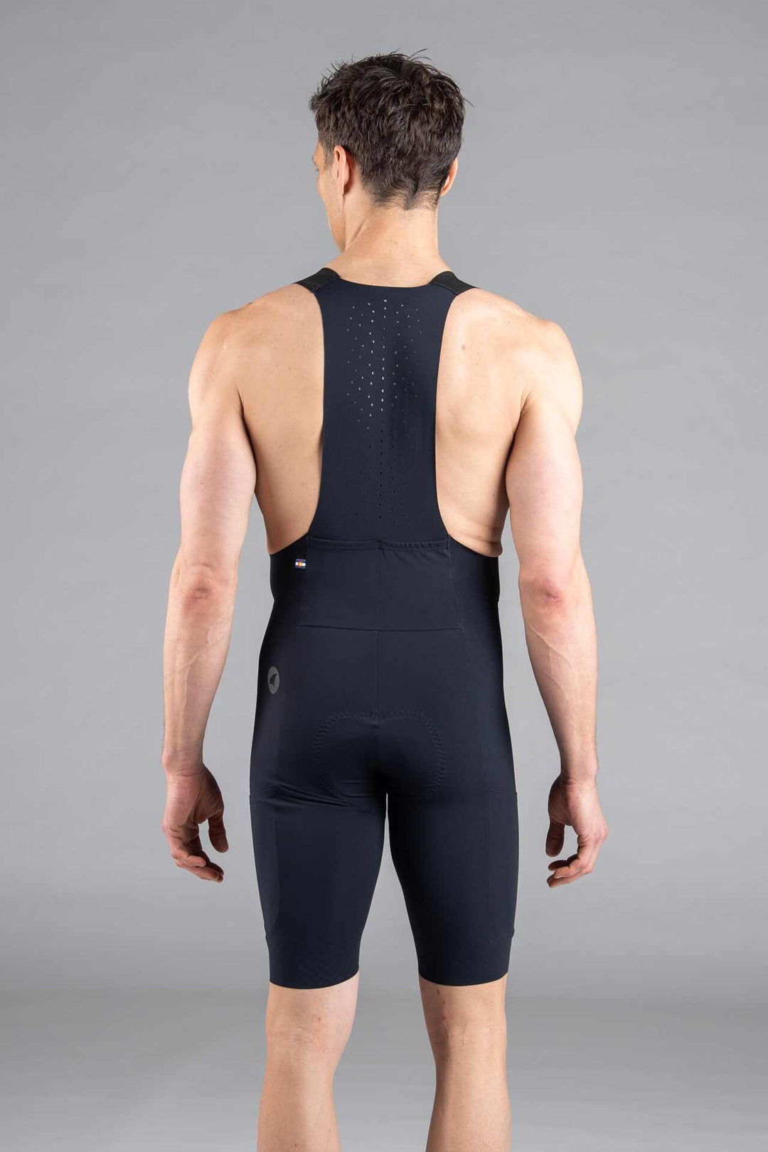 Men's Black Flyte Cargo Cycling Bibs - Back View