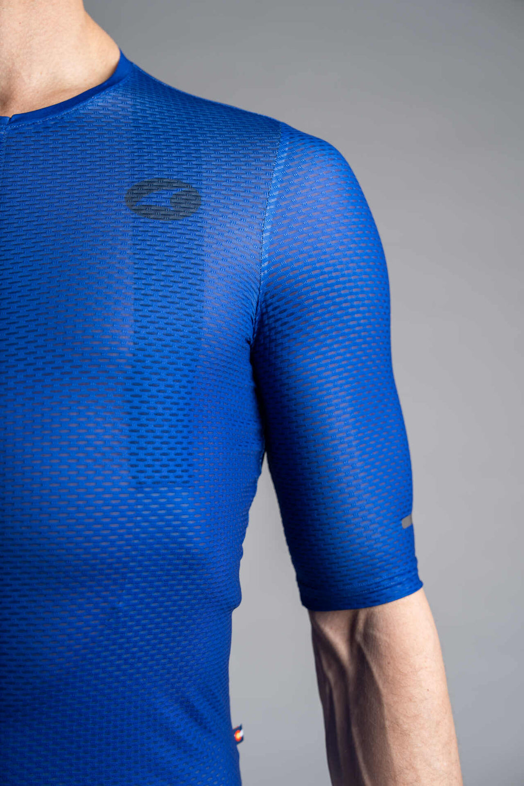 Men's Royal Blue Summit Aero Mesh Cycling Jersey - Sleeve 