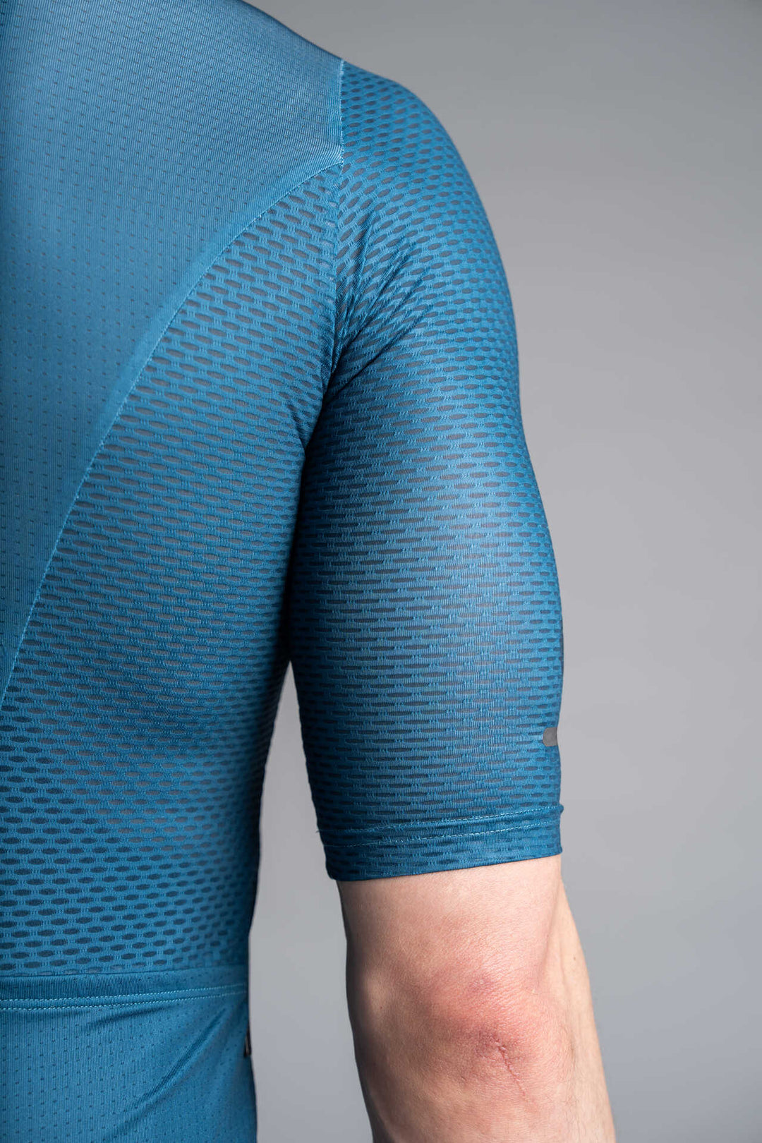Men's Teal Summit Aero Mesh Cycling Jersey - Mesh Sleeves