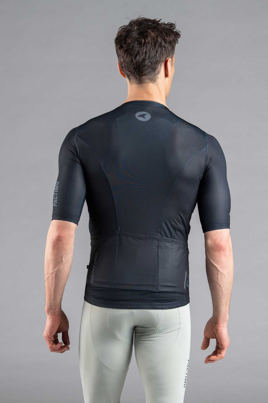 Men's Black Summit Aero Mesh Cycling Jersey - Backl View