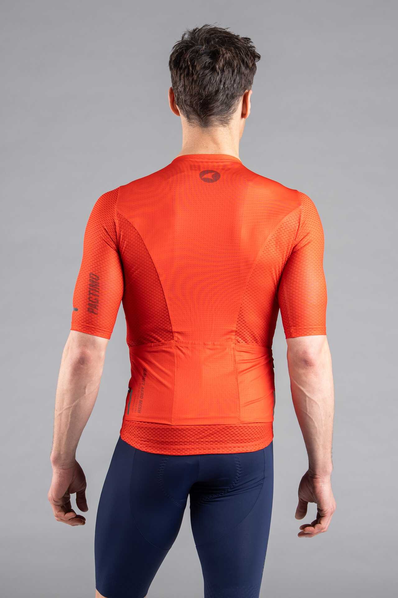 Men's Red Summit Aero Mesh Cycling Jersey - Back View