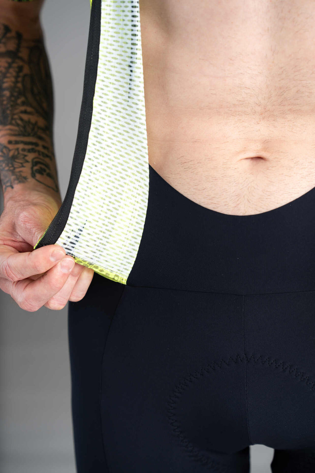 Men's Manic and Black Mesh Cycling Suit - Mesh Fabric Close-Up